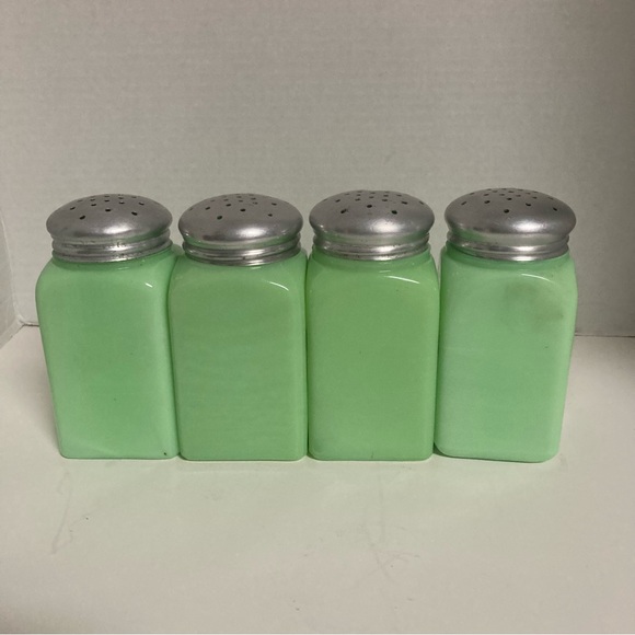 mckee Dining Vintage Mckee Jadite Jadeite Square Range Salt Pepper
